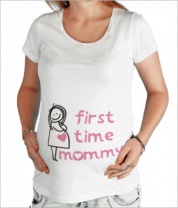 Футболка для беременных First time mommy