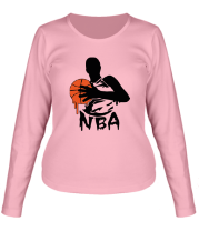 Женская футболка с длинным рукавом Баскетболист 