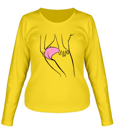 Женская футболка с длинным рукавом Розовые трусики