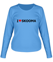 Женская футболка с длинным рукавом I love skooma