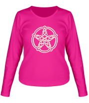 Женская футболка с длинным рукавом Звезда из кельтских узоров (свет)