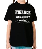 Детская футболка ФУ - Финансовый университет (латиница)