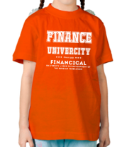 Детская футболка ФУ - Финансовый университет (латиница)