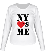 Женская футболка с длинным рукавом NY's me