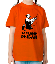 Детская футболка Заядлый рыбак