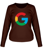 Женская футболка с длинным рукавом Google 2015 (big logo)