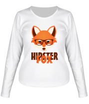 Женская футболка с длинным рукавом Hipster fox