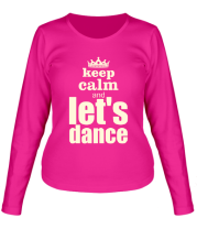 Женская футболка с длинным рукавом Let's dance light
