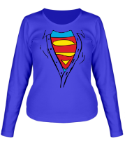 Женская футболка с длинным рукавом Рубашка Cупермена 