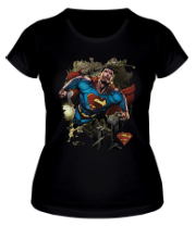 Купить футболку женскую Superman Over Metropolis