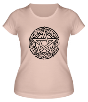 Купить футболку женскую Звезда пентаграмма и кельтский орнамент