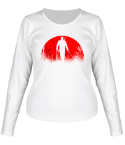 Женская футболка с длинным рукавом Красная Луна