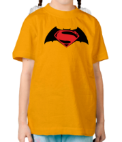 Детская футболка Batman vs superman (logo)