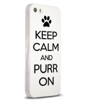 Чехол для iPhone 5/5s Keep calm and purr on