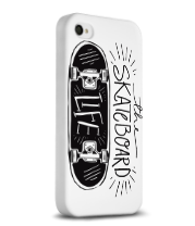 Чехол для iPhone 4/4s Скейтборд - жизнь