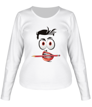 Женская футболка с длинным рукавом Pencil in teeth