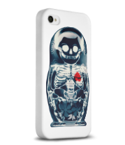 Чехол для iPhone 4/4s Матрёшка-скелет