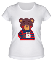 Купить футболку женскую Медведь с какао